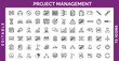 © Iconify Studio - Project Management vector icons, a comprehensive set of 72 editable line icons for business planning and task organization, ideal for presentations and infographics.