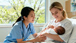 © Abhi - Closeup of Newborn Baby at the hospital a day after a natural birth labor