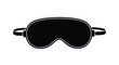 © Tm Studio - Sleep mask silhouette black on white isolated background