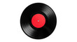© Designhub - Vinyl record with red label isolated on transparent background