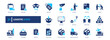 © AhmadTriwahyuutomo - Logistics icon set. delivery, transport, shipping, warehouse, supply. solid style icon collection.