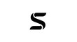 © kipli - Abstract black and white letter s graphic design on isolated background