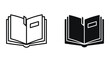 © Marom Ali Stock - Open book icon with white and black color variation