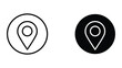 © Jahidul - Minimal location pin icon in circle with two color variants