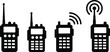 © Nazmul - Walkie talkie vector icons communication devices radio transmission illustration