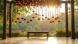 © JohnLee - Hanging garden indian wedding stage decoration with suspended decor
