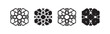 © liubomir118809 - Four black and white intricate geometric ornamental motifs on white background