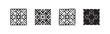 © liubomir118809 - Four black and white geometric patterns with star motifs in rectangular shapes