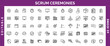 © Iconify Studio - Scrum Ceremonies, 65 editable vector icons for agile project management, software development, and business processes. Modern outline symbols for daily stand-ups, sprint planning