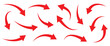 © Thought Leader - Long arrow icon set. curved arrows vector illustration on white background. Curved or arch arrow icon. eps10.