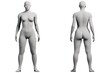 © Mihai Zaharia - Figure model standing in white studio