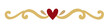 © BigEyes - Elegant Swirls and Heart Ornament Decorative Element with Golden Flourish and Red Symbol