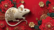 © Nari - Happy Chinese New Year 2020 year of the rat. design for greetings card, posters, banner, calendar, invitation, brochure.