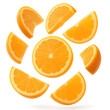 © whitestorm - Fresh Orange Slices with Transparent Background isolated for design us