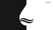 © Nenes - Abstract black and white image with curved lines and a partial circular shape