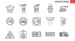© sa - Warning signs and symbols icons set.