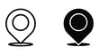 © Jahidul - Simple location pin icon with filled and empty circle variants