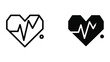 © Jahidul - Heart with heartbeat line medical icon set