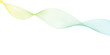 © NOT BAD - flowing wave of gradient lines in yellow and green, isolated on white background.