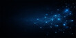 © Vactor Viky - Abstract futuristic blue network wave with luminous nodes and digital connections on dark background, illustrating ai technology, data transfer, blockchain networks, and modern cyberspace systems