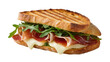 © Miguel - Grilled panini sandwich with prosciutto mozzarella and arugula, isolated on transparent background