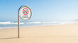 © Nei Mar - No smoking sign on a beach promoting clean air and cleanliness