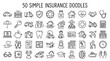 © Hujat - 90 Simple Insurance Doodles - Hand Drawn Protection Icons