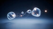 © Md - Glowing blue bubbles with lights connected by lines