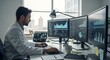 © 29JasaPindahan - Successful businessman analyzing financial data on multiple screens