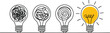 © ZeroStock - Continuous line drawing of light bulb ideas