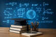 © Tanim - STEM education concept, math formulas floating hologram style