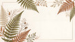 © Lexi - Sophisticated herbal presentation background with fern leaves