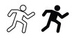 © Pop - Running icon symbol vector set. Design Illustrations