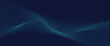 © rizky - Flowing dots particles wave pattern in blue green colors. Vector curve light line. Abstract background banner design for music, Ai technology, neural network concept