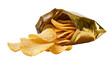 © Federica - Open Gold Foil Pouch Overflowing with Crispy Potato Chips