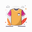 © brian - Flat Design T-Shirt Illustration with Pocket and Leaves