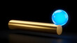 © Kanaphong - Minimal Beam Supported Single Luminous Digital Blue Pearl Balance