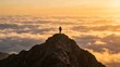 © John - Person standing on mountain peak above clouds
