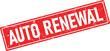 © Design_Stock - Red rectangular rubber stamp with distressed texture and AUTO RENEWAL in white, weathered lettering