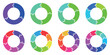 © Asad - Colorful circular jigsaw puzzle segments in a 2x4 grid layout, symbolizing teamwork and strategy