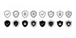 © Berliana - Shield security icon set, protection symbols, security icon with check mark and lock sign