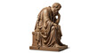 © 3D icon - A sculpture of a man sitting on a pedestal with his hand on his chin