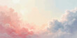 © Romana - Dreamy pastel watercolor clouds at dawn with soft pink and blue hues creating a serene and tranquil atmospheric background