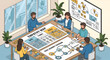 © Rani - Team Collaborates on Empathy Map and User Journey Diagram in Office Meeting