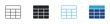 © Anika - Data table icon set. grid layout with rows and columns. database and information structure concept. vector illustration.
