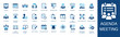 © Iconify - Agenda meeting and schedule solid icon set. Featuring task assignment, decision making, video conference, goal setting, and action items. Vector icons for presentations and reports