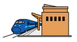 © praja - Modern high speed train at station platform illustration