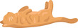 © Crystal - Cartoon ginger cat lying on its back
