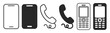 © Ярослав Дацко - mobile phones and landline telephone handset icons isolated on transparent background