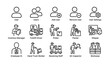 © Cali6ro - User and warehouse role icons for personnel on white background